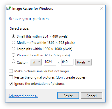 Image Resizer for Windows